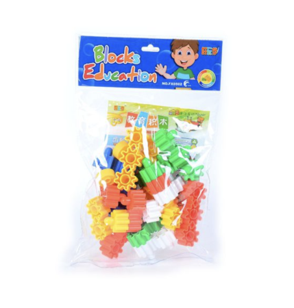 Jocuri si Jucarii - Set 44 Piese Constructie Angrenaje si Forme Geometrice Interconectate