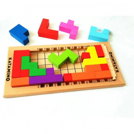 Joc de strategie Tetris 3D Kataminor, din lemn [0]