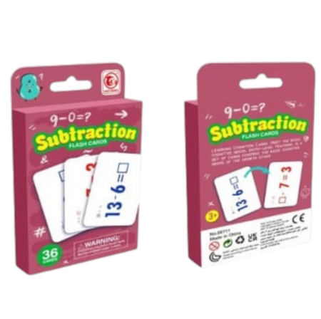 Jocuri si Jucarii - Joc educativ 36 de Carduri cognitive, Scaderi