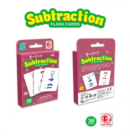 Jocuri si Jucarii - Joc educativ 36 de Carduri cognitive, Scaderi