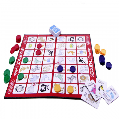 Jocuri de societate - Board Games - Joc de societate Sequence for Kids – 2-4 jucatori, varsta 3-6 ani