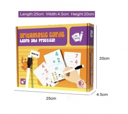 Joc educativ exersare calcule, cu 30 de planse reutilizabile, 4 ani+ [7]