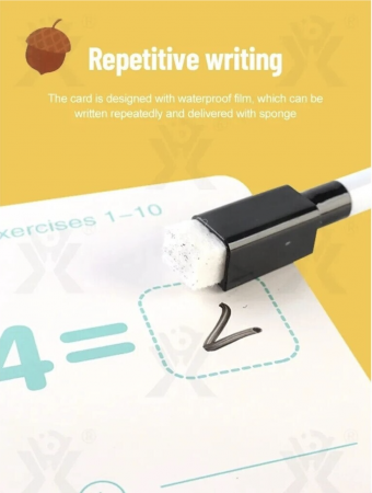 Joc educativ exersare calcule, cu 30 de planse reutilizabile, 4 ani+ [4]