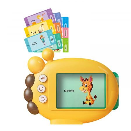 Joc educativ, girafa, cititor de carduri cu lumina, 60 carduri [7]