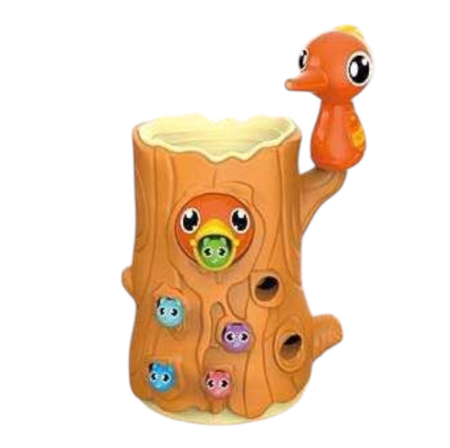 Joc educativ magnetic – Pasarea hraneste puiul, cu 10 viermi colorati [3]