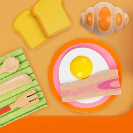 Joc educativ Mic dejun cu ou, din lemn [2]