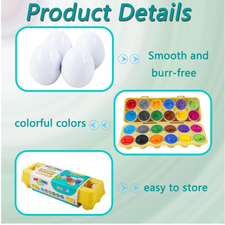 Joc educativ Set 12 oua de potrivit cu forme masinute [3]