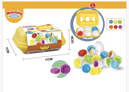 Joc educativ Set 6 oua de potrivit cu forme geometrice - Copie [7]