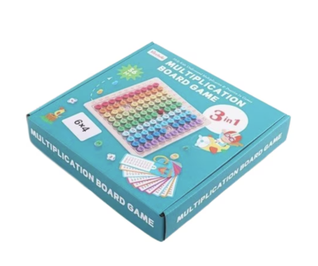 Joc Educativ din Lemn, Tabla Inmultirii Montessori, Multiplication Board Game [4]