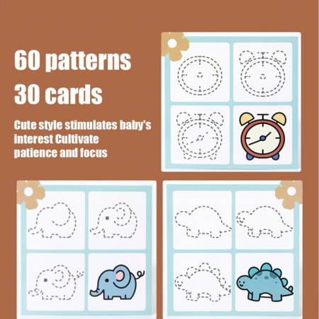 Set 30 cartonase reutilizabile pentru desenat Pas cu Pas [5]