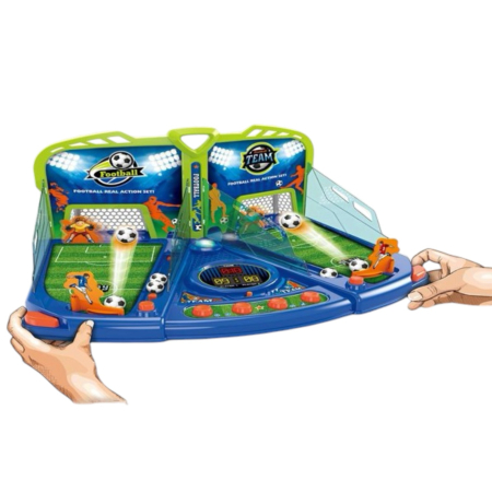 Jocuri si Jucarii - Joc Electronic Fotbal De Masa Portari Mobili Scor Digital Lumini Sunete 48x34 cm 3 Ani