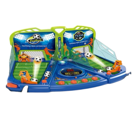 Jocuri si Jucarii - Joc Electronic Fotbal De Masa Portari Mobili Scor Digital Lumini Sunete 48x34 cm 3 Ani