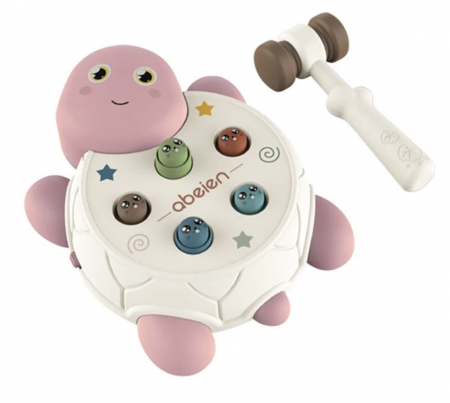 Jocuri si Jucarii - Joc interactiv de motricitate Whack-a-mole – Testoasa roz