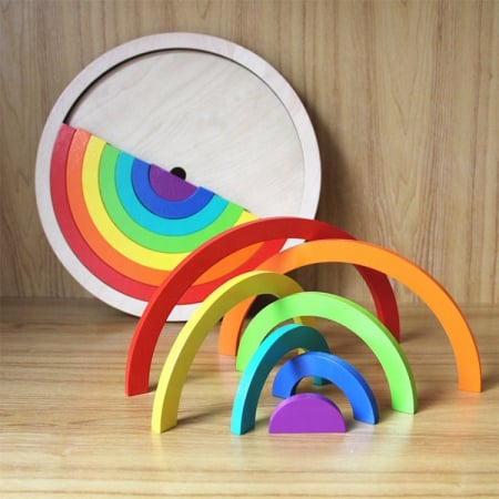 Joc lemn Montessori Curcubeu Double Rainbow [2]