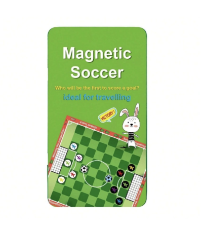 Jocuri si Jucarii - Joc de Societate Magnetic Fotbal cu Cutie Metalica pentru Copii 4 Ani+ Verde