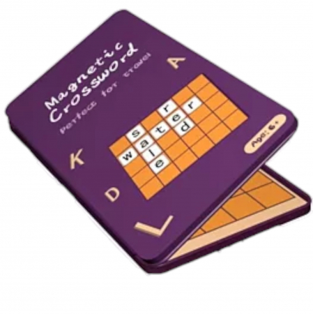 Jocuri educative, de logica, memorie - Joc magnetic in cutie metalica Cuvinte incrucisate