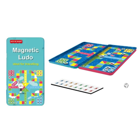 Jocuri si Jucarii - Joc de Societate Magnetic Ludo Compact pentru Calatorii