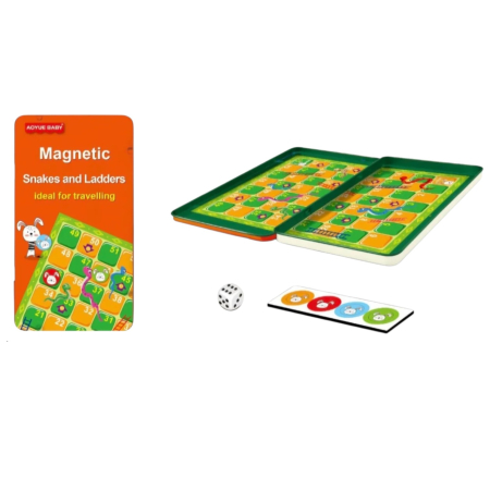 Jocuri si Jucarii - Joc de Societate Magnetic Serpi si Scari Compact pentru Calatorii