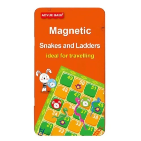 Jocuri si Jucarii - Joc de Societate Magnetic Serpi si Scari Compact pentru Calatorii