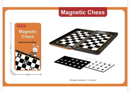 Jocuri si Jucarii - Joc de Societate Magnetic Sah Compact pentru Calatorii