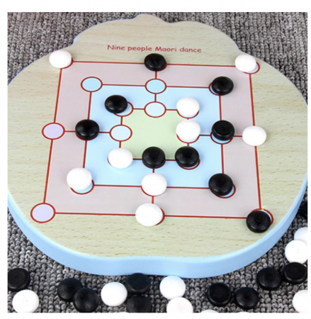Joc Montessori 2 in 1, de memorie Memory Chess si tintar, Pisicuta, din lemn [5]
