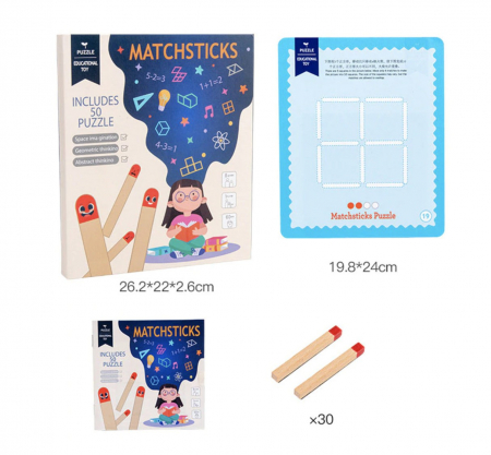 Joc Montessori de logica si matematica - Betele de chibrituri magnetice [4]