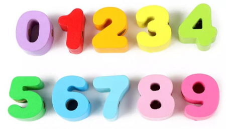 Joc Montessori de snuruit, 51 piese, Literele si Cifrele, din lemn [6]