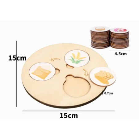 Joc Montessori Decomposing Game, Etapele Vietii, din Lemn [5]
