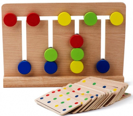 Joc Montessori Din Lemn Labirint Asociaza Culorile [0]