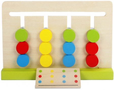Joc Montessori Din Lemn Labirint Asociaza Culorile [5]
