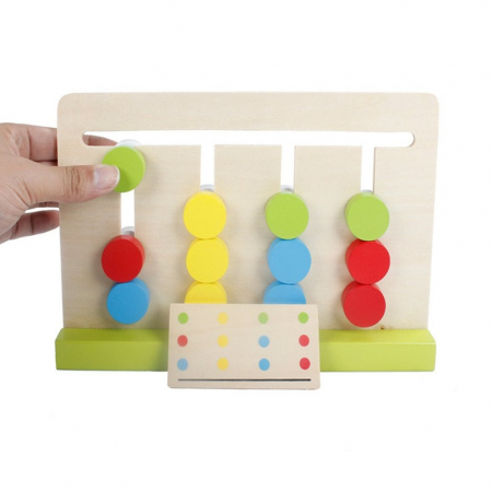 Joc Montessori Din Lemn Labirint Asociaza Culorile [3]