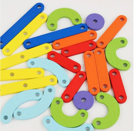 Joc Montessori Geoboard - Creative Board, din lemn [6]