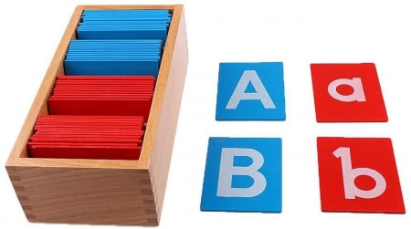Joc Montessori literele senzoriale, Alfabetul Sandpaper, din lemn [4]