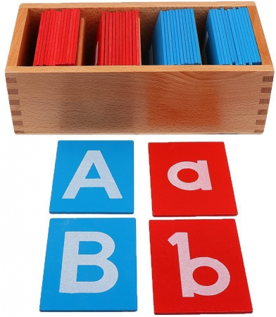 Joc Montessori literele senzoriale, Alfabetul Sandpaper, din lemn [6]