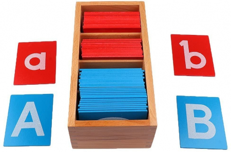Joc Montessori literele senzoriale, Alfabetul Sandpaper, din lemn [7]