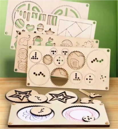 Joc Montessori Sabloane pentru Desen, din lemn [2]