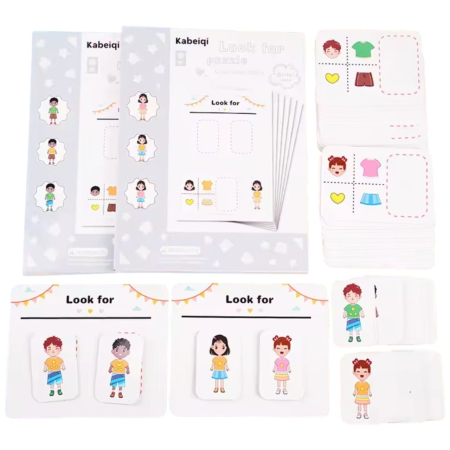 Joc Montessori senzorial Potiveste hainele, Baiat [4]