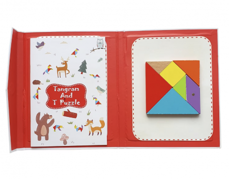 Joc Montessori, Tangram Magnetic, alb [4]