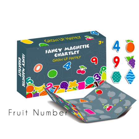 Joc Puzzle magnetic cifre si fructe Fancy Chartlet [4]