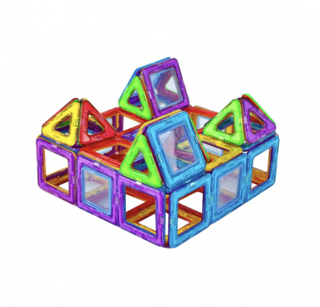 Joc STEM de constructie Mag Blocks, cu 20 piese magnetice [3]