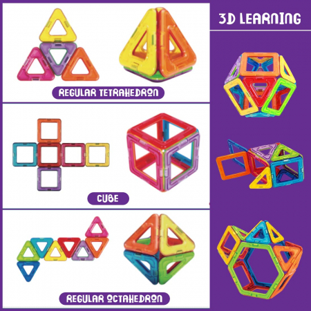 Joc STEM de constructie Mag Blocks, cu 20 piese magnetice [11]