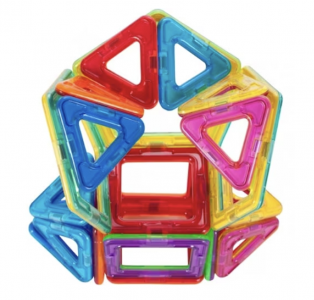 Seturi de constructie - Joc STEM de constructie Mag Blocks, cu 20 piese magnetice