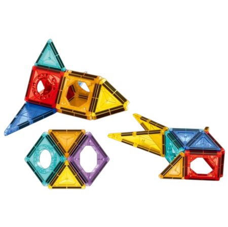 Joc STEM de constructie Mag Blocks, cu 12 piese magnetice [2]
