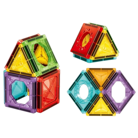 Joc STEM de constructie Mag Blocks, cu 12 piese magnetice [3]