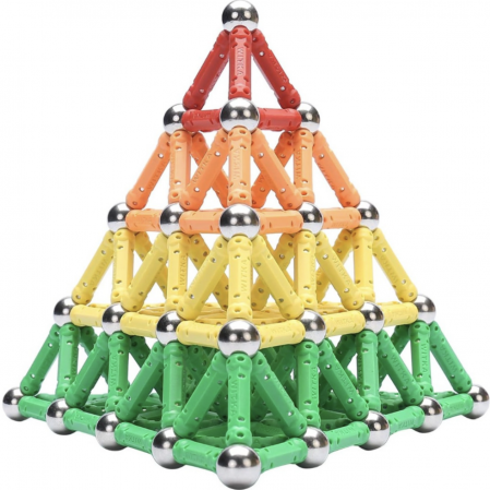 Seturi de constructie - Joc STEM de constructie Magnetic Sticks Witka, cu 230 piese