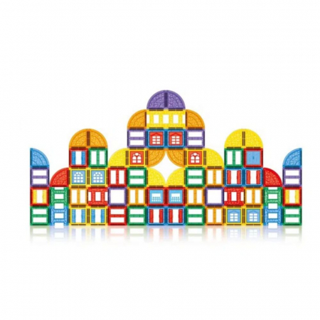 Joc STEM de constructie Magnet Blocks, cu 100 piese magnetice [2]