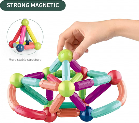 Joc STEM de constructii, 36 piese Magnetic Sticks [11]