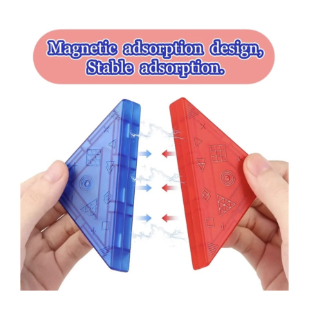 Joc tangram magnetic cu 7 piese, puzzle educativ 2D si 3D, 3 ani+ [4]