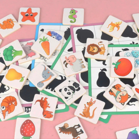 Jocul Umbrelor Puzzle de asociere educativ - Shadow Pairing, din lemn [4]