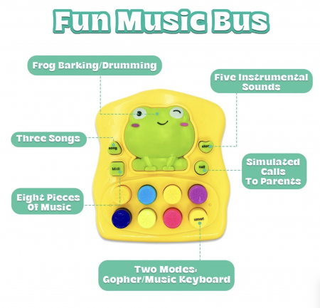 Jucarie Autobuz Interactiv cu 6 Activitati, Ciocanel si Sunete [3]